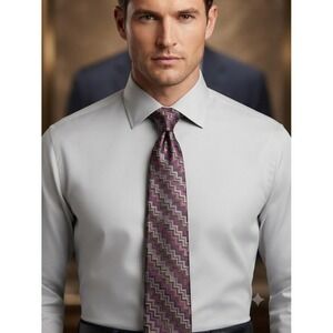 Missoni for Target Mens Zigzag Chevron Silk Blend Tie Purple Grey Olive Green